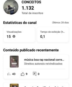 Canal no YouTube Conceitos 1,1k