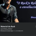 Pagina do Facebook com 18k de seguidores -Material do Rock