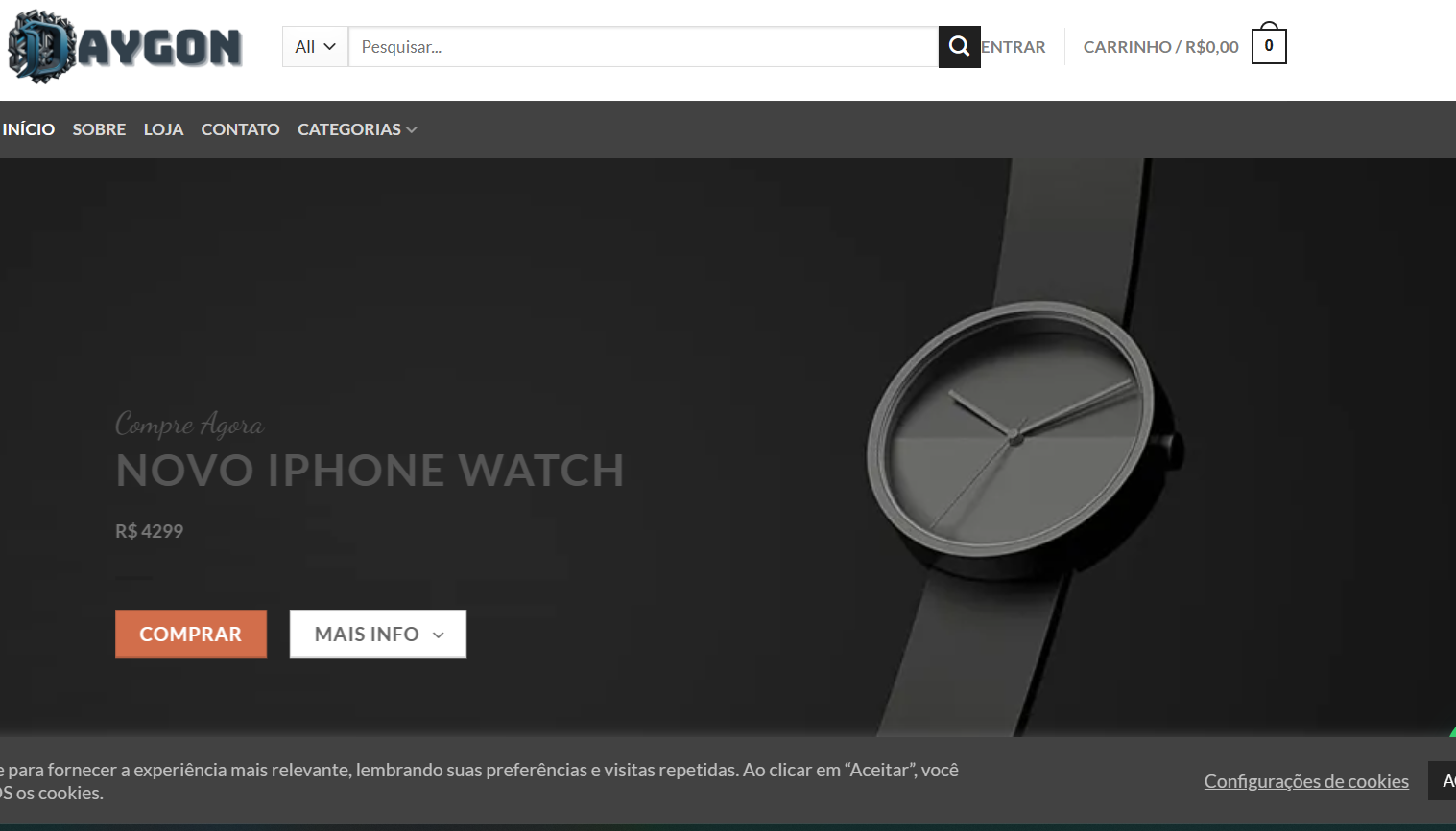 Captura de tela 2026-02-25 163705 E-commerce de Eletrônicos Daygon ⚡ | Loja Virtual WordPress | Domínio Premium - Imagem 1