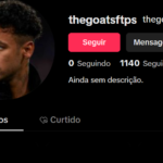 Conta tiktok com 1250 seguidores