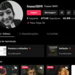 Conta TikTok com 477.6K Seguidores 42.8M Curtidas -Perfil de frases motivacionais