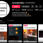 TikTok  160.8K Seguidores 1.4M Curtidas - comédia