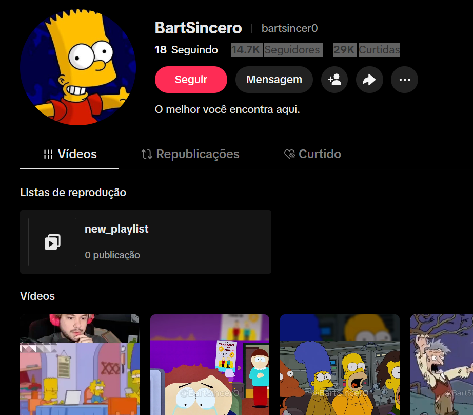 Captura de tela 2026-03-19 173347 VENDO CONTA NO TIKTOK COM 14.7K Seguidores 29K Curtidas BartSincero - Imagem 1