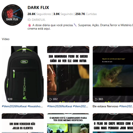 CONTA KWAI COM 28.8K Seguidores | Filmes | 250.7K Curtidas