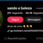 Conta tiktok monetizada saúde e beleza - 32.7K Seguidores 124.8K Curtidas