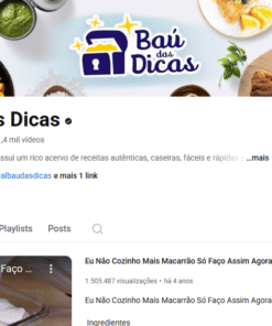 Canal Báu das Dicas, Monetizado e Verificado 332 Mil inscritos