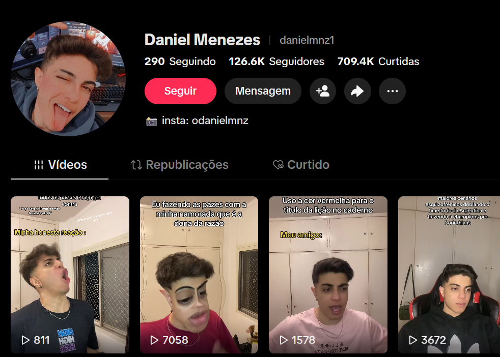 Captura de tela 2026-03-19 200709 Conta no TikTok com 126.6K Seguidores 709.4K Curtidas - Pessoal Humor - Imagem 1