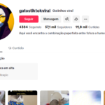 CONTA TIKTOK | 57,1K SEG | 19,8K CURT | GATOS & PETS VIRAIS | OPORTUNIDADE 🚀