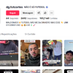 TIK TOK BARATINHO !!! ENGAJADO QUASE 3 MIL SEGUIDORES CONTEÚDO SOBRE CORTES DE FUTEBOL, VIDEO COM MAIS DE 1MILHAO DE VISU,