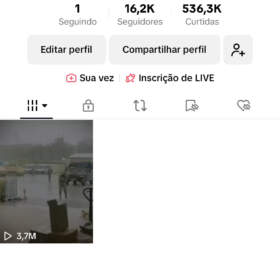 Conta no tik tok com 16k