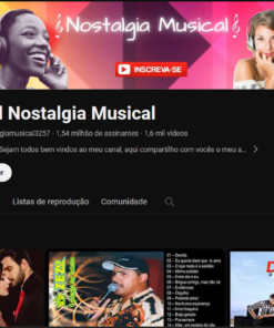 Canal do YouTube Com +1.5 Milhão de Inscritos / Nicho Música / Sem Strike / Canal de 2014