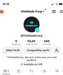 Conta no tiktok -22,6 mil Seguidores