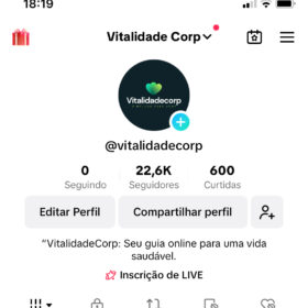 Conta no tiktok -22,6 mil Seguidores