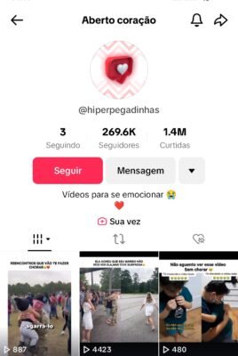Conta tiktok Monetizada RPM 0.15 Com 270 Mil Seguidores