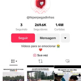 Conta tiktok Monetizada RPM 0.15 Com 270 Mil Seguidores
