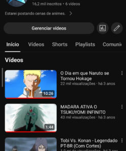 Canal de Animes 16K de Inscritos com apenas 3 Vídeos