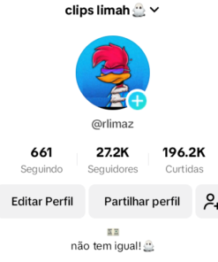 Conta do tiktok -27,2K Seguidores