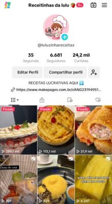 Tik tok receitas 6680 Seguidores 24.3K Curtidas