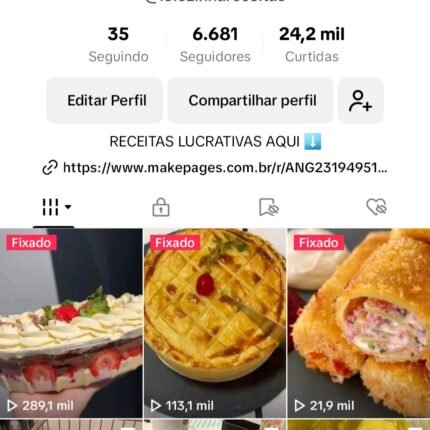 Tik tok receitas 6680 Seguidores 24.3K Curtidas