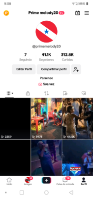 Conta do tik tok - 41,1K Seguidores