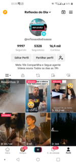 Tiktok com 5 mil seguidores 16 mil curtidas