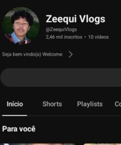 Canal do YouTube com 2,46k de inscritos