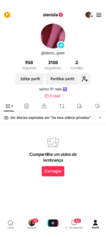 Conta no tiktok com 3k