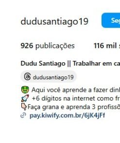 Conta Instagram 109k - trabalhar em casa
