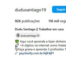Conta Instagram 109k - trabalhar em casa
