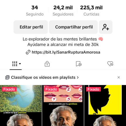 Tiktok com 24k de seguidores