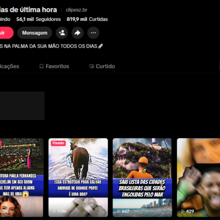 CONTA TIKTOK | 56,1K SEG👥 | 819K+ CURT❤️| NICHO NOTÍCIAS📊| PERFIL ENGAJADO🚀