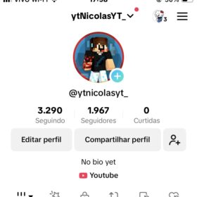 Conta TikTok 1K de seguidores
