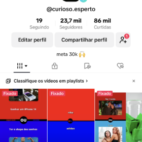 Perfil monetizado com 23,7k seguidores e 86k curtidas