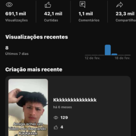 CANAL DO SLIVA com 5480 Inscritos