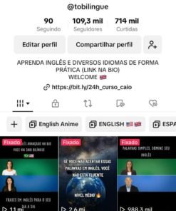 TIKTOK TO BILINGUE -109,3K Seguidores