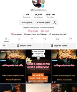 Conta tiktok com 15,2k de seguidores