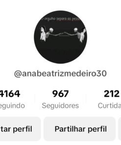 Conta tik tok quase 1k