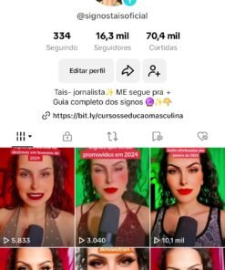 TIKTOK NICHO ESPIRITUALIDADE E SIGNOS - 16,3K Seguidores