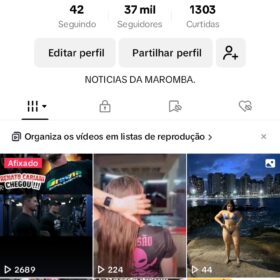 Conta do TikTok 37k de seguidores