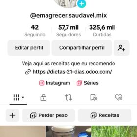 Conta Tiktok de 57k monetizada RPM 0.8 – R$490