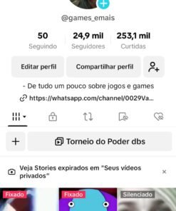TikTok de games - 24,8k SEGUIDORES + 250k curtidas