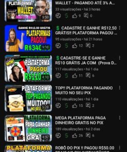 Canal de renda extra com 11k de inscritos