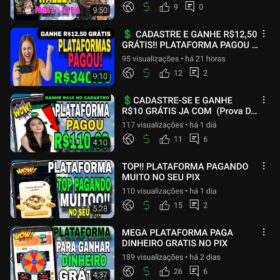 Canal de renda extra com 11k de inscritos