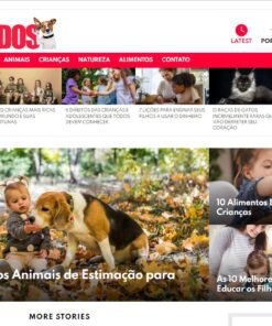 Blog do Nicho Pets e Crianças com Template Premium Viral