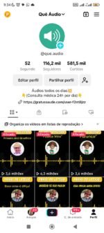 Vendo essa conta Tiktok! @que.audio com +116K de seguidores