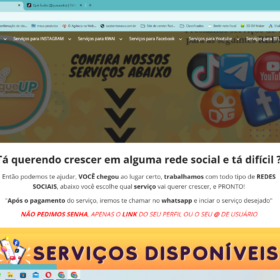 Vendo site de vendas de serviços sociais!