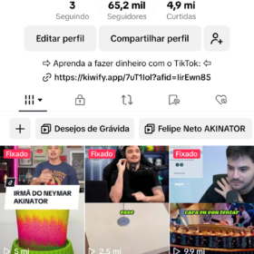 TIKTOK 65K SEGUIDORES MONETIZADO - NICHO FELIPE NETO