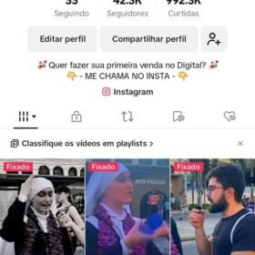 Conta do tiktok com 42k de seguidores