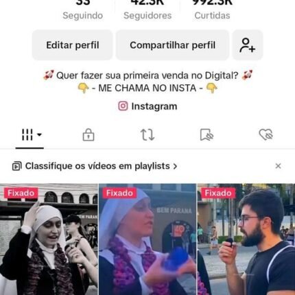 Conta do tiktok com 42k de seguidores