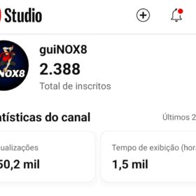 CANAL DO YOUTUBE DO GUIZIN 2,42k
